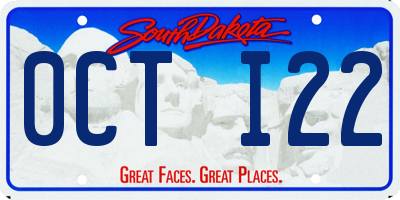 SD license plate 0CTI22