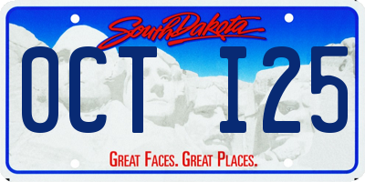 SD license plate 0CTI25