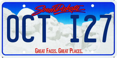SD license plate 0CTI27