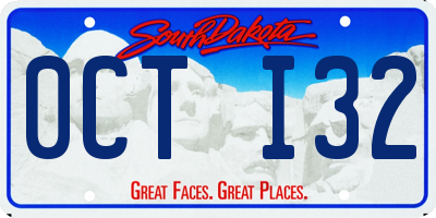 SD license plate 0CTI32