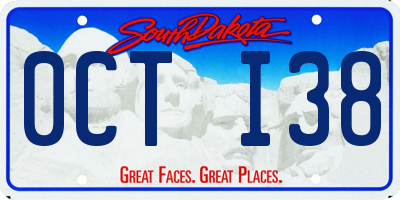 SD license plate 0CTI38