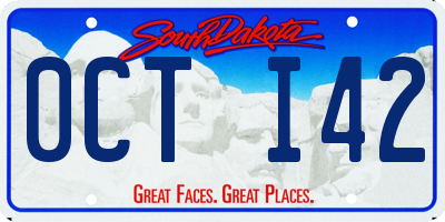 SD license plate 0CTI42