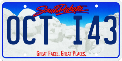 SD license plate 0CTI43