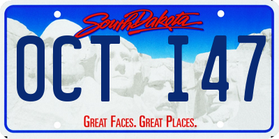 SD license plate 0CTI47