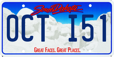 SD license plate 0CTI51