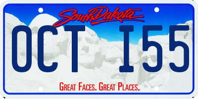 SD license plate 0CTI55