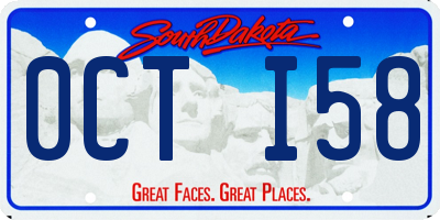 SD license plate 0CTI58