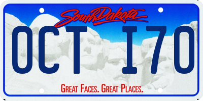 SD license plate 0CTI70