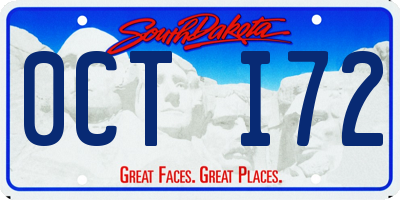 SD license plate 0CTI72