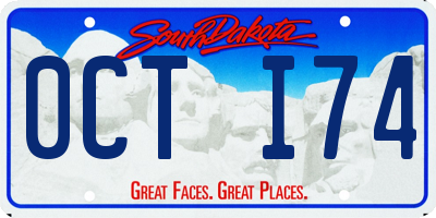SD license plate 0CTI74