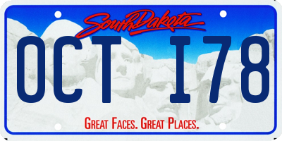 SD license plate 0CTI78