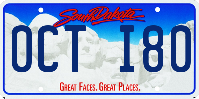 SD license plate 0CTI80