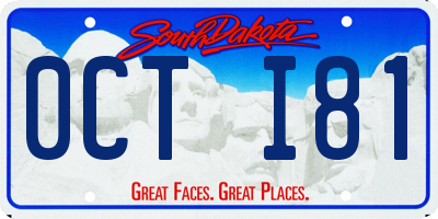 SD license plate 0CTI81