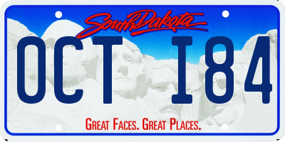 SD license plate 0CTI84