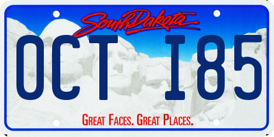SD license plate 0CTI85