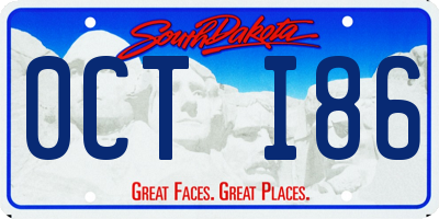 SD license plate 0CTI86
