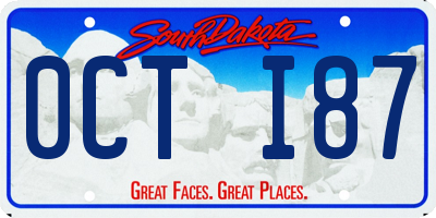 SD license plate 0CTI87