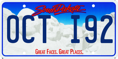SD license plate 0CTI92