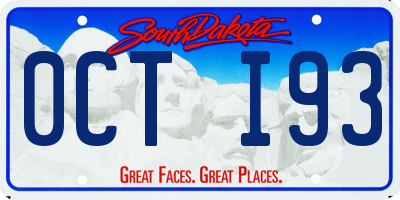 SD license plate 0CTI93