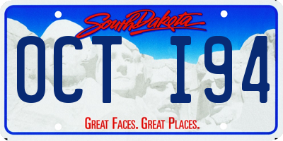 SD license plate 0CTI94