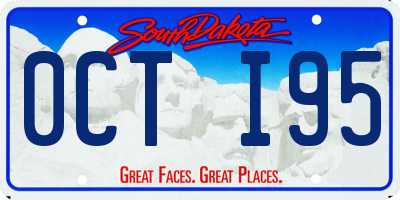 SD license plate 0CTI95