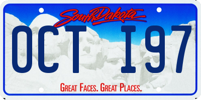 SD license plate 0CTI97