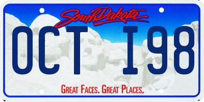 SD license plate 0CTI98