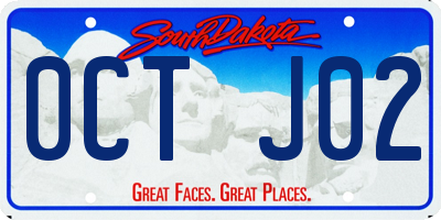 SD license plate 0CTJ02