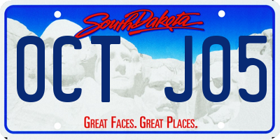 SD license plate 0CTJ05