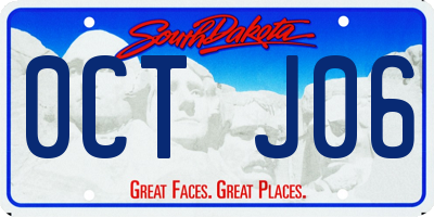 SD license plate 0CTJ06