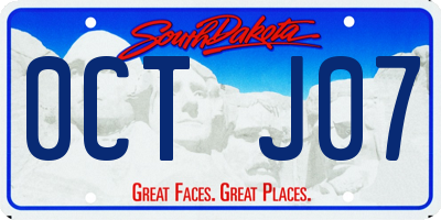 SD license plate 0CTJ07