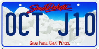 SD license plate 0CTJ10