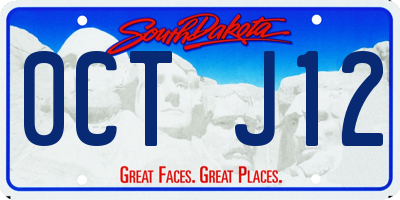 SD license plate 0CTJ12