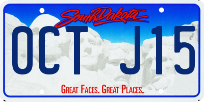 SD license plate 0CTJ15