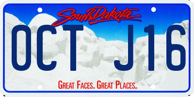 SD license plate 0CTJ16