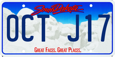 SD license plate 0CTJ17