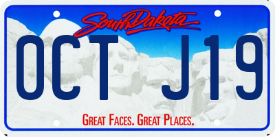 SD license plate 0CTJ19