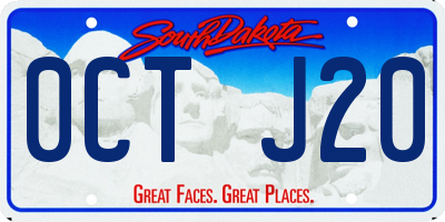 SD license plate 0CTJ20