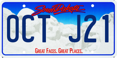 SD license plate 0CTJ21