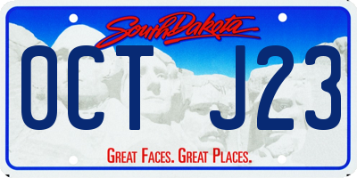 SD license plate 0CTJ23