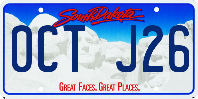 SD license plate 0CTJ26
