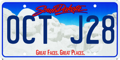 SD license plate 0CTJ28