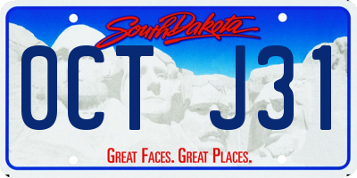 SD license plate 0CTJ31