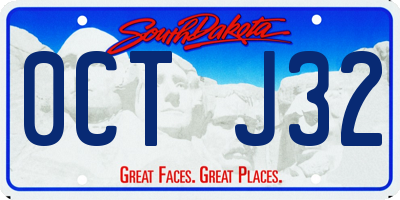 SD license plate 0CTJ32