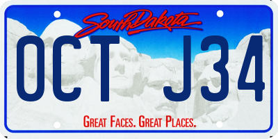 SD license plate 0CTJ34