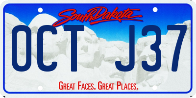 SD license plate 0CTJ37