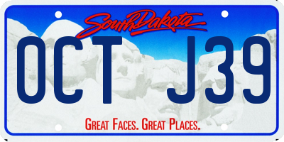 SD license plate 0CTJ39