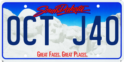 SD license plate 0CTJ40