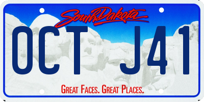 SD license plate 0CTJ41