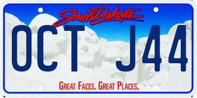 SD license plate 0CTJ44